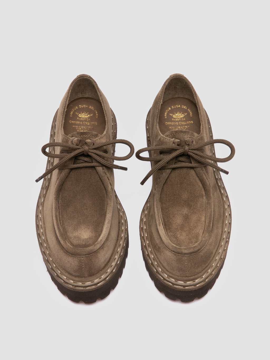 BLOSSOM 001 - Brown Suede Derby Shoes - image 2,side view