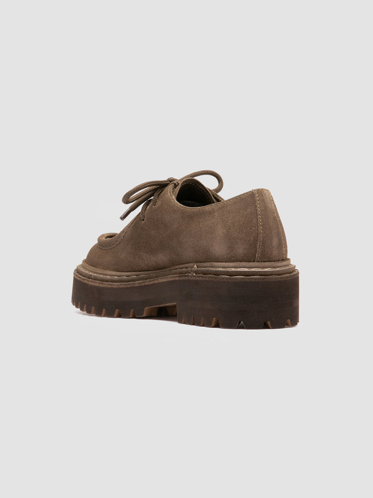 BLOSSOM 001 - Brown Suede Derby Shoes