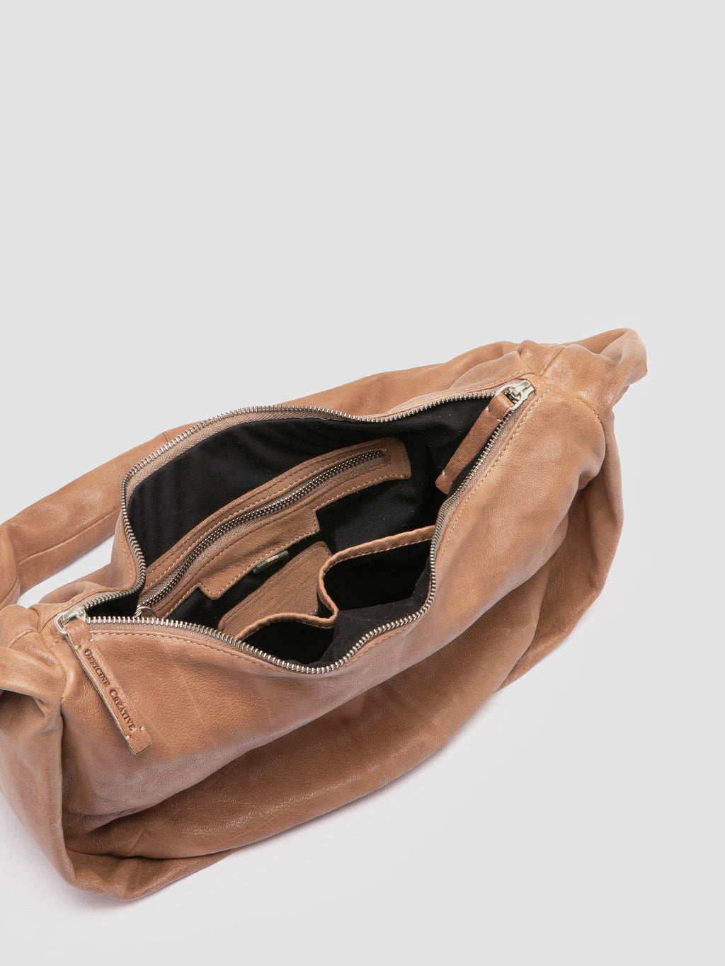 BOLINA 046 - braune Umhängetasche aus Leder - image 6,side view