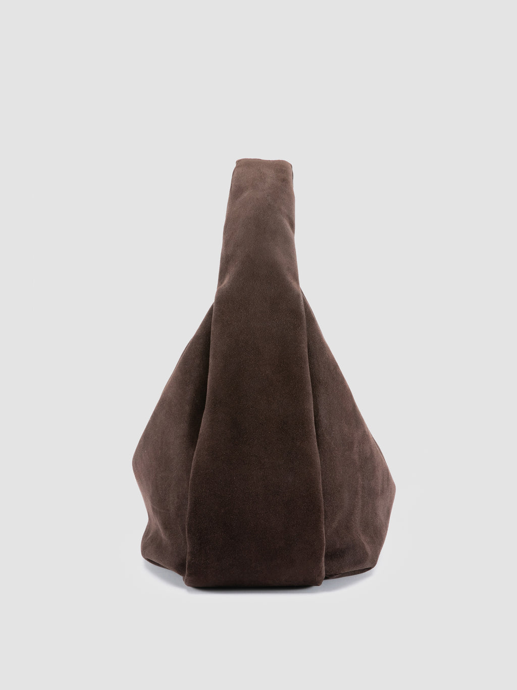 BOLINA 048 - Brown Suede Shoulder Bag - image 3,side view