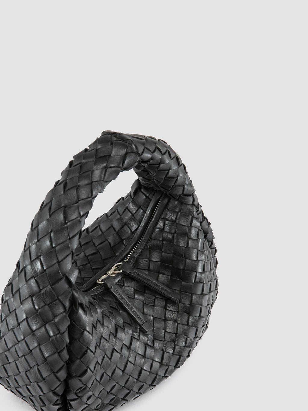 BOLINA 144 - Black Leather Handle Bag - image 2,side view