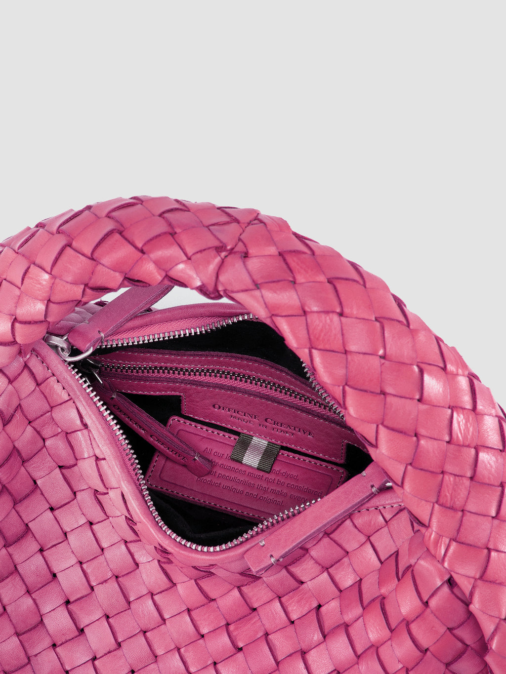 BOLINA 144 - Pink Leather Handle Bag - image 6,side view
