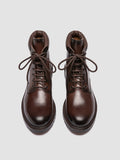 BOSS 002 - Brown Leather Lace Up Boots - thumb image 2,side view