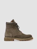 BOSS 002 - Green Suede Lace Up Boots - thumb image 1,side view
