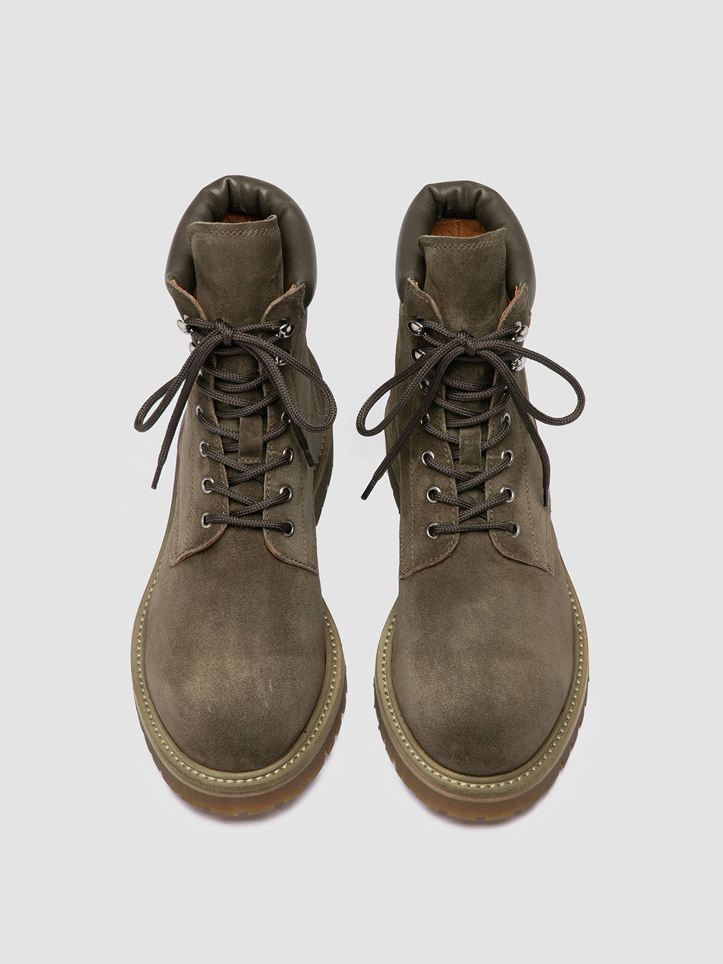 BOSS 002 - Green Suede Lace Up Boots - image 2,side view