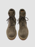 BOSS 002 - Green Suede Lace Up Boots - thumb image 2,side view
