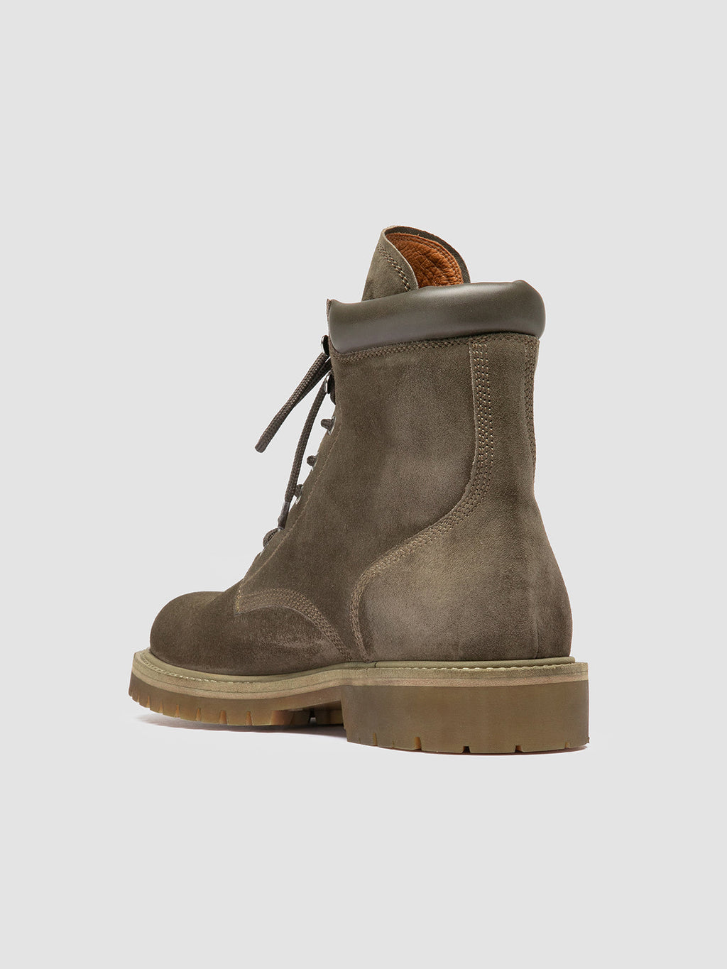 BOSS 002 - Green Suede Lace Up Boots - image 4,side view