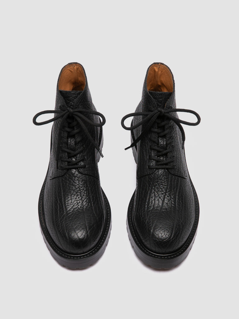 BOSS 011 - Black Leather Lace-up Boots Men Officine Creative - 2