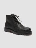 BOSS 011 - Black Leather Lace-up Boots - thumb image 3,side view