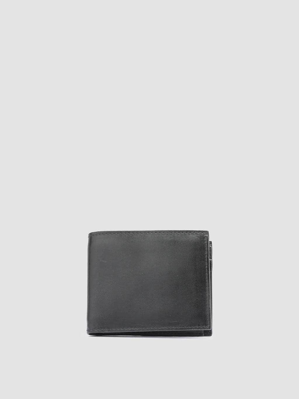 BOUDIN 02 - Black Leather Bifold Wallet - image 1,side view