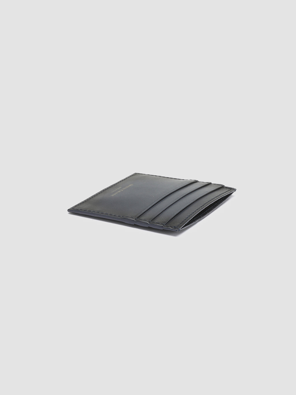 BOUDIN 22 - Blue Leather card holder - image 3,side view