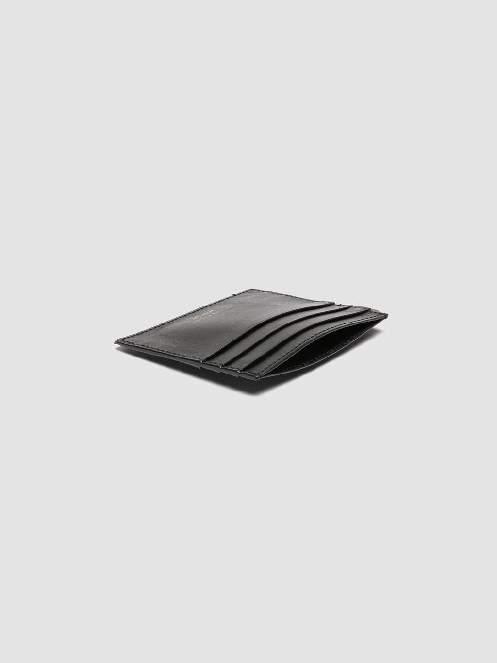 BOUDIN 22 - Black Leather card holder - image 3,side view