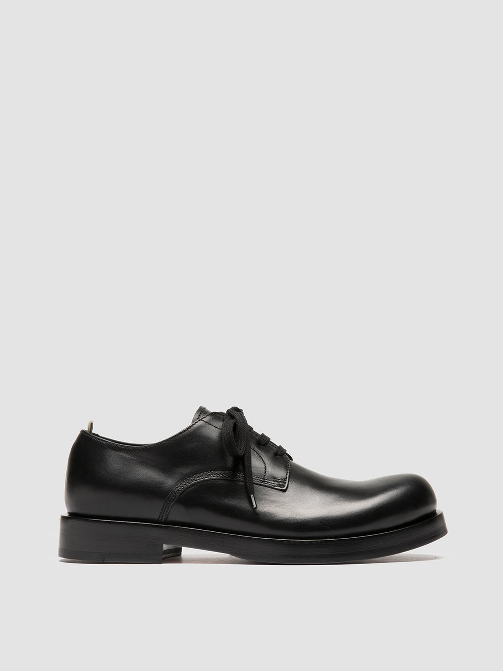 BULLA 001 - Schwarze Derby-Schuhe aus Leder - image 1,side view