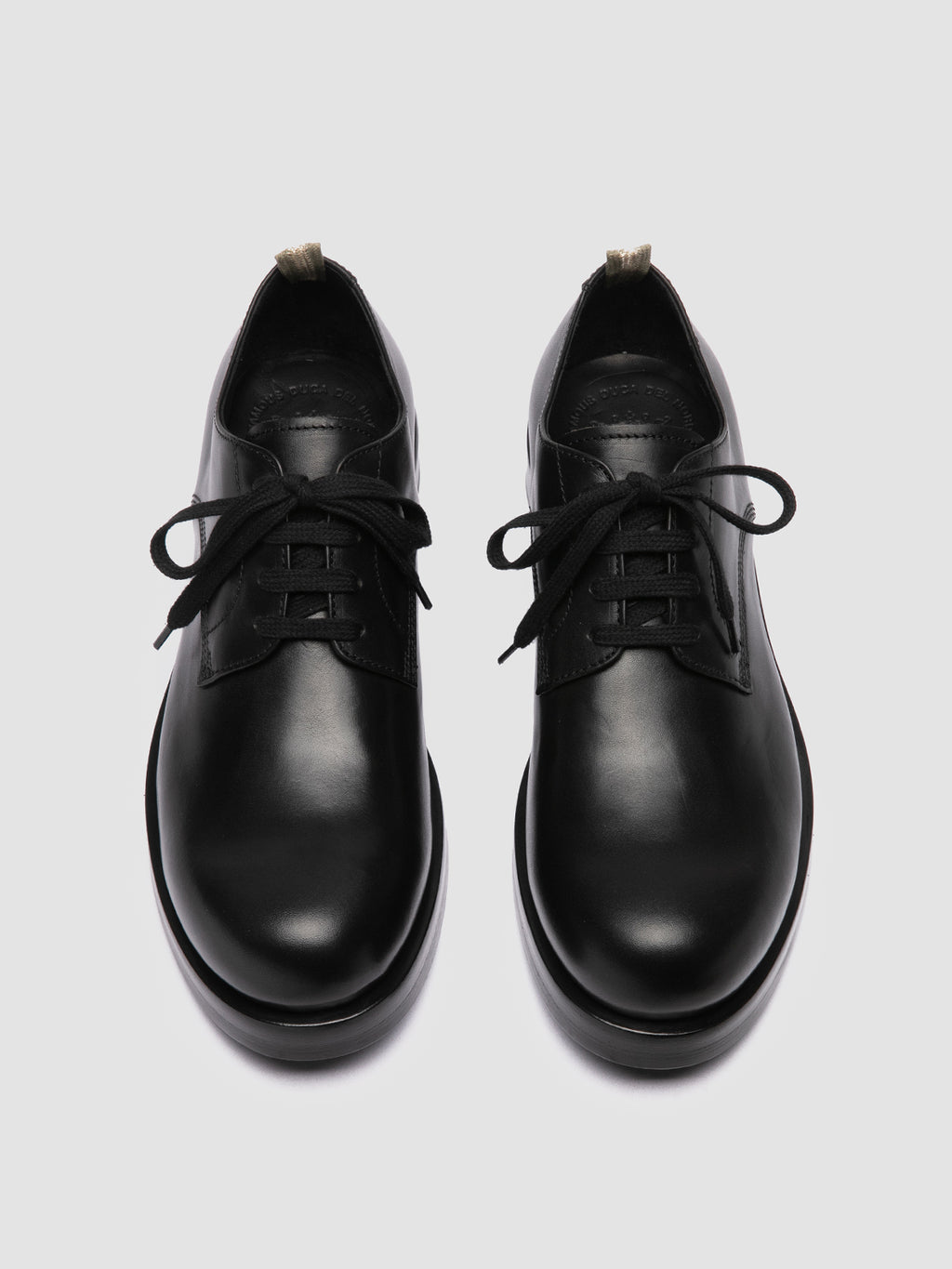 BULLA 001 - Schwarze Derby-Schuhe aus Leder - image 2,side view