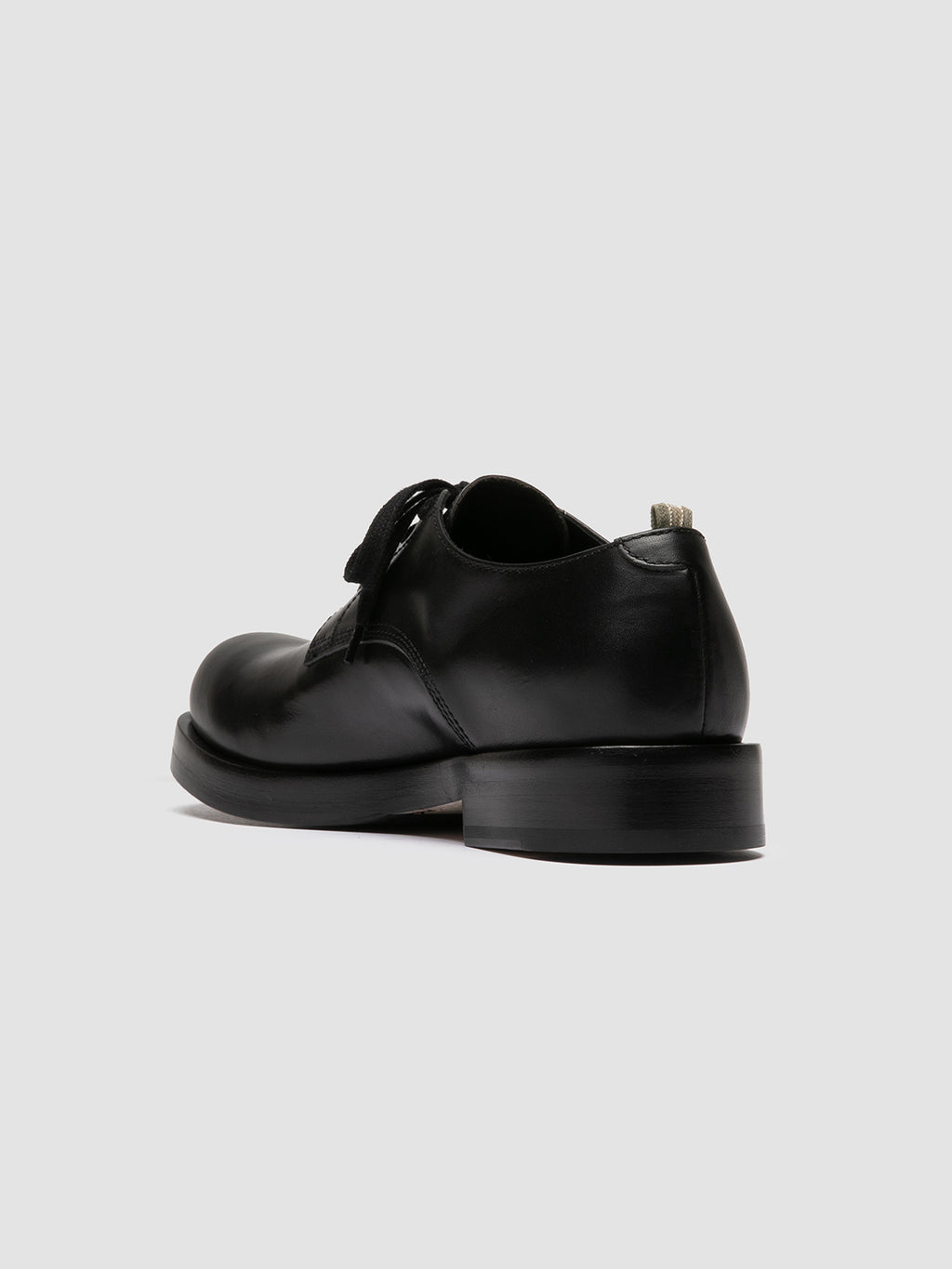 BULLA 001 - Schwarze Derby-Schuhe aus Leder - image 4,side view