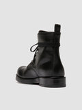 BULLA 002 - Black Leather Lace-up Boots - thumb image 4,side view