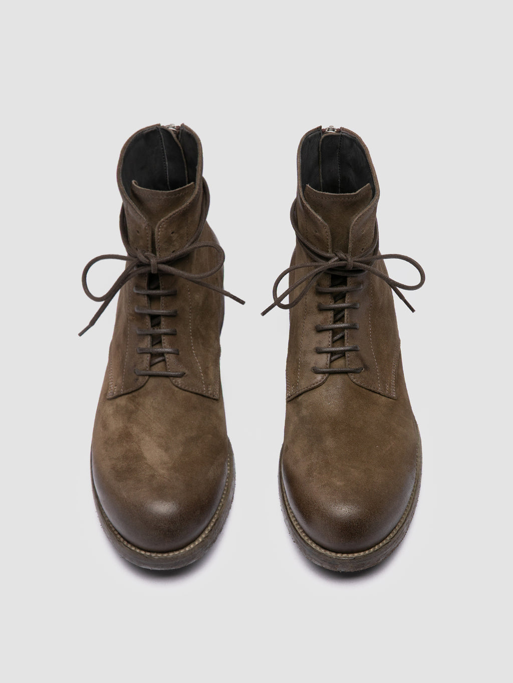 BULLA DD 102 - Green Suede Lace-up Boots - image 2,side view