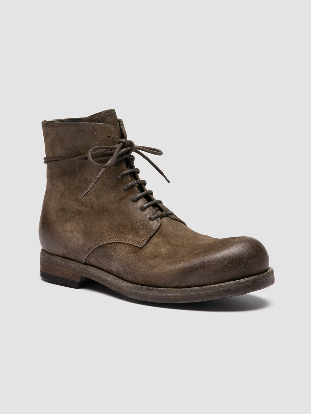 BULLA DD 102 - Green Suede Lace-up Boots - image 3,side view