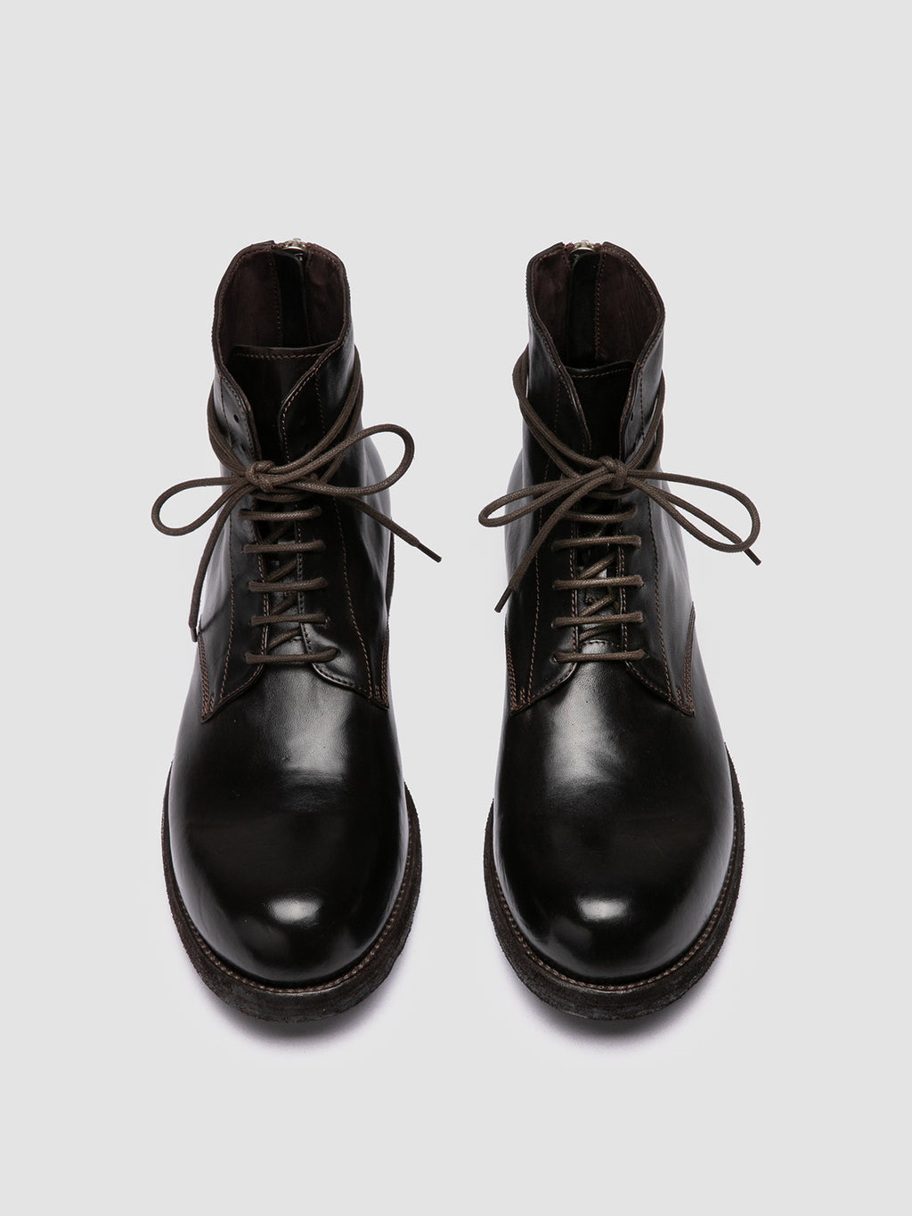 BULLA DD 102 - Brown Leather Lace-up Boots - image 2,side view