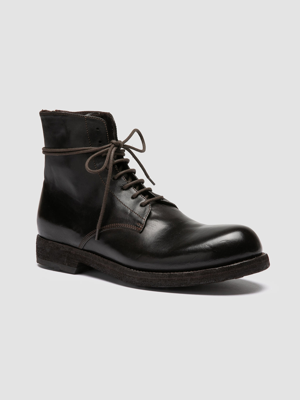 BULLA DD 102 - Brown Leather Lace-up Boots - image 3,side view