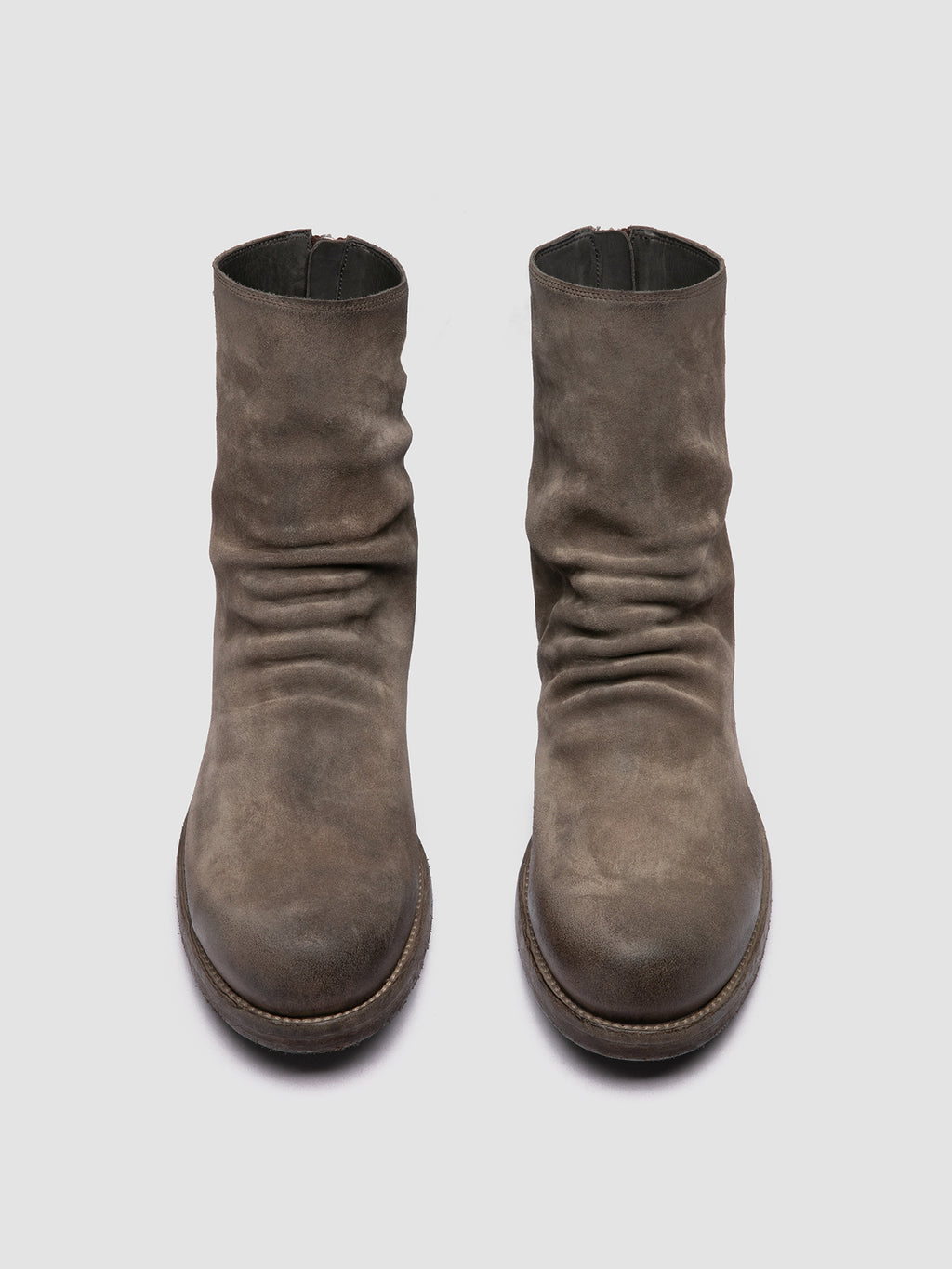 BULLA DD 103 - Grey Suede Zipped Boots - image 2,side view