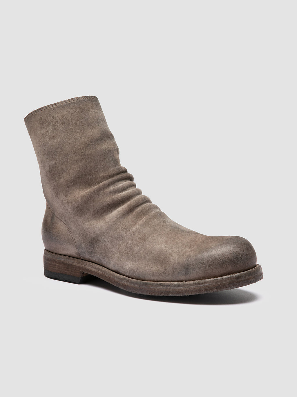 BULLA DD 103 - Grey Suede Zipped Boots - image 3,side view