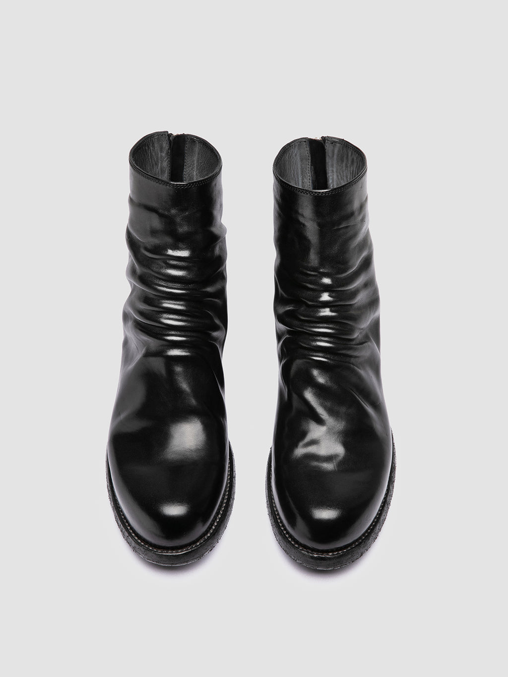 BULLA DD 103 - Black Leather Zipped Boots - image 2,side view