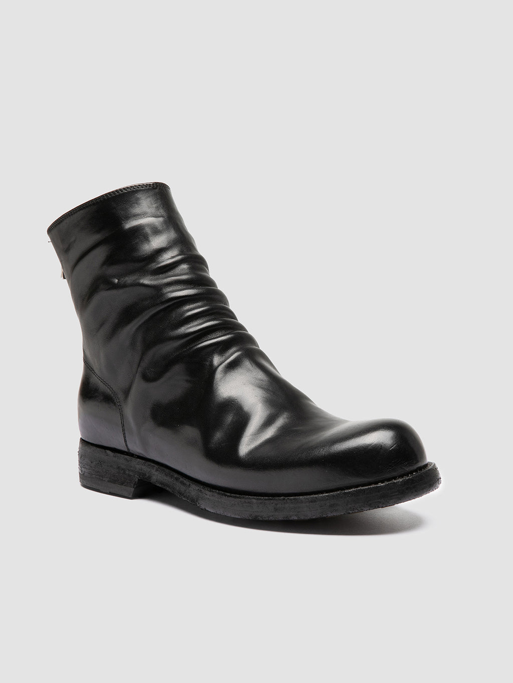 BULLA DD 103 - Black Leather Zipped Boots - image 3,side view