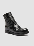 BULLA DD 103 - Black Leather Zipped Boots - thumb image 3,side view