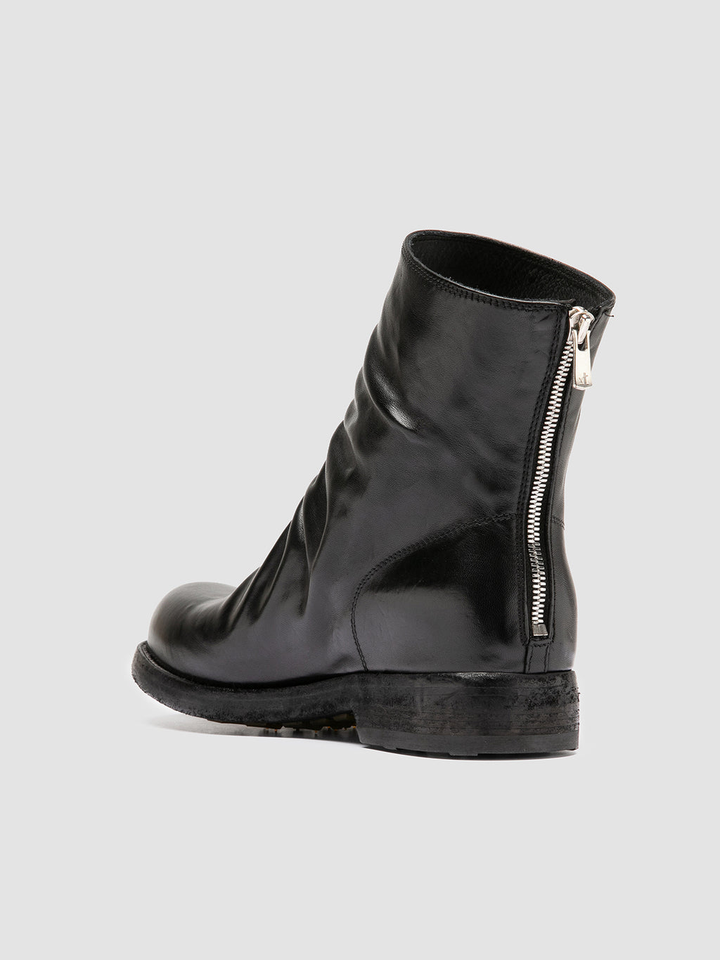BULLA DD 103 - Black Leather Zipped Boots - image 4,side view