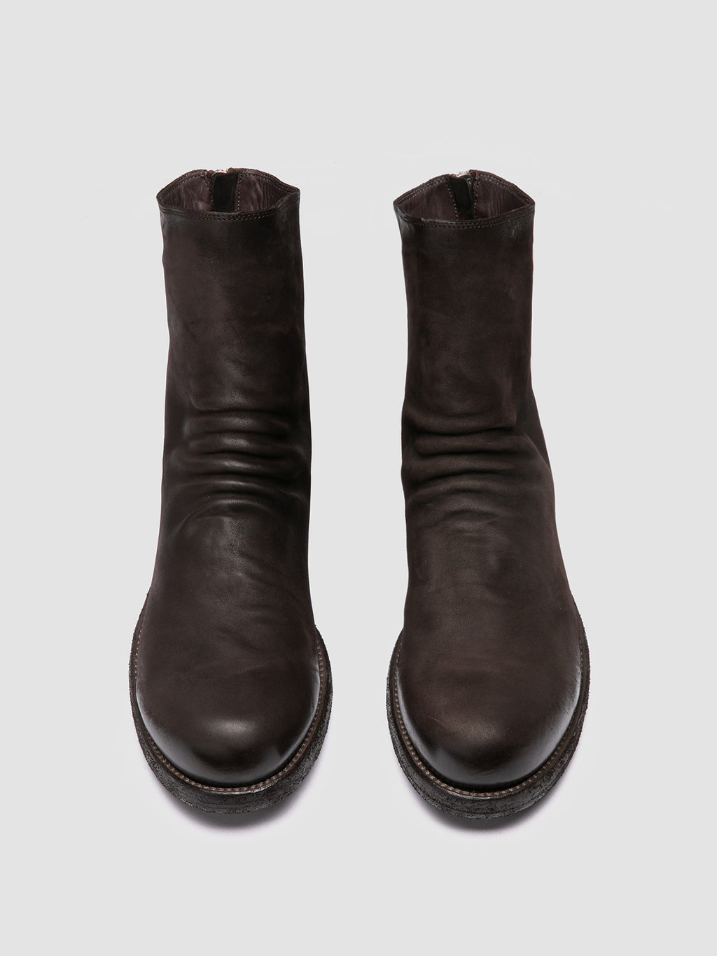 BULLA DD 103 - Brown Leather Zipped Boots - image 2,side view