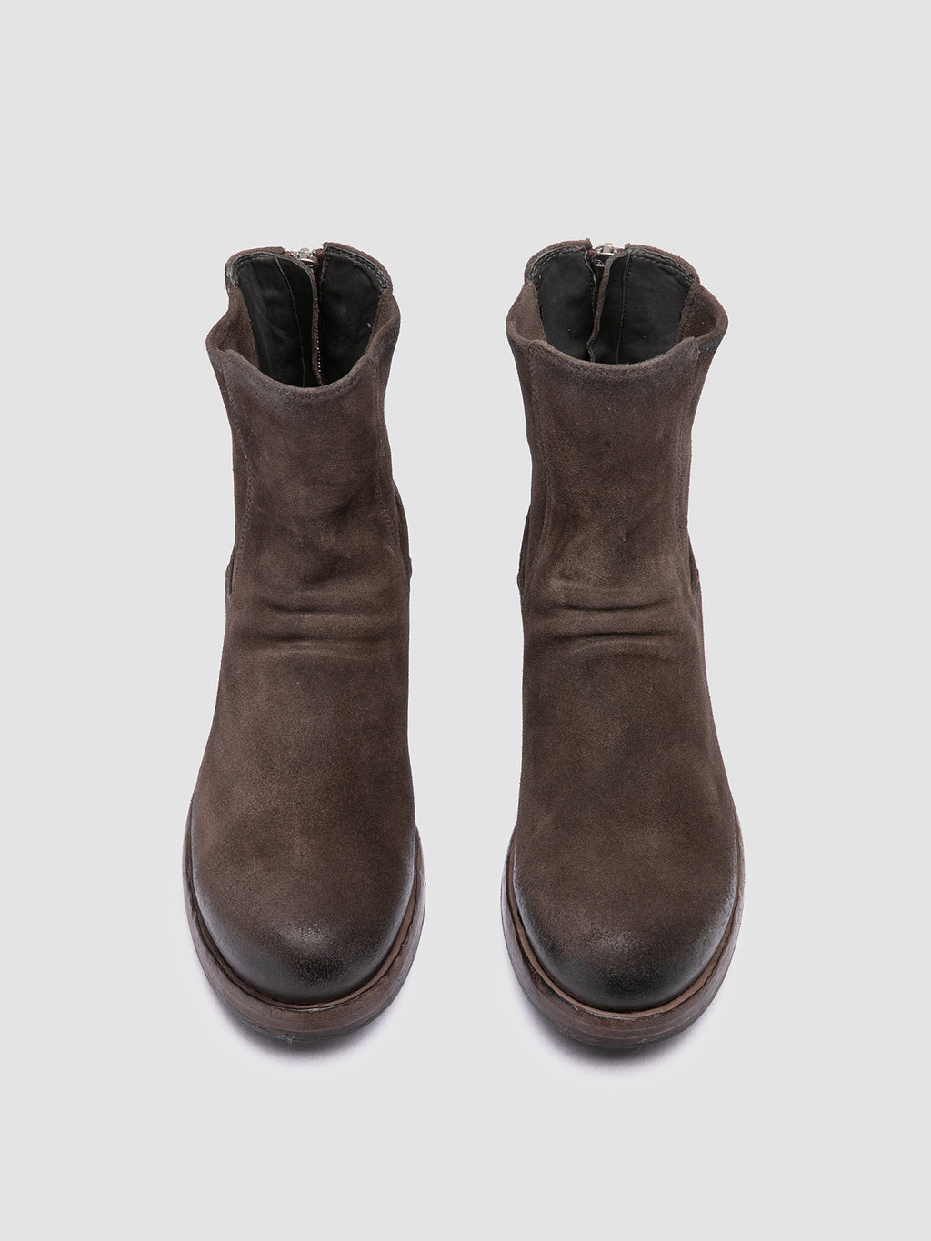 BULLA DD 304 - Taupefarbene Wildlederstiefel mit Reißverschluss - image 2,side view