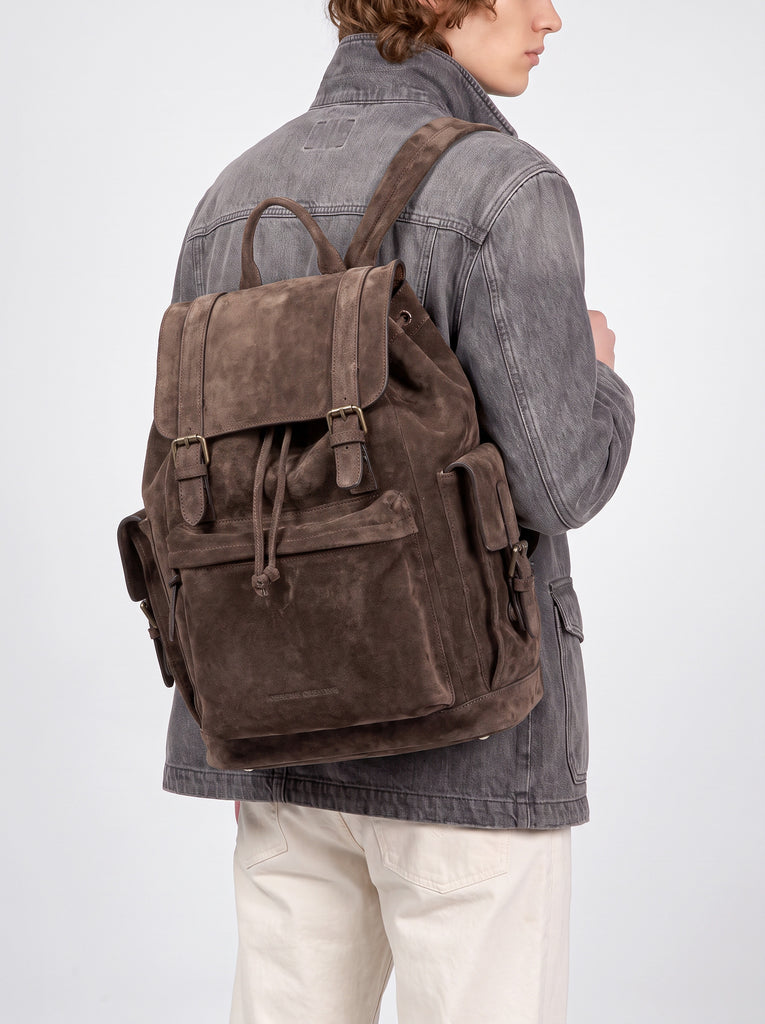 BOSTONIAN 003 - Brown Suede Backpack-hover
