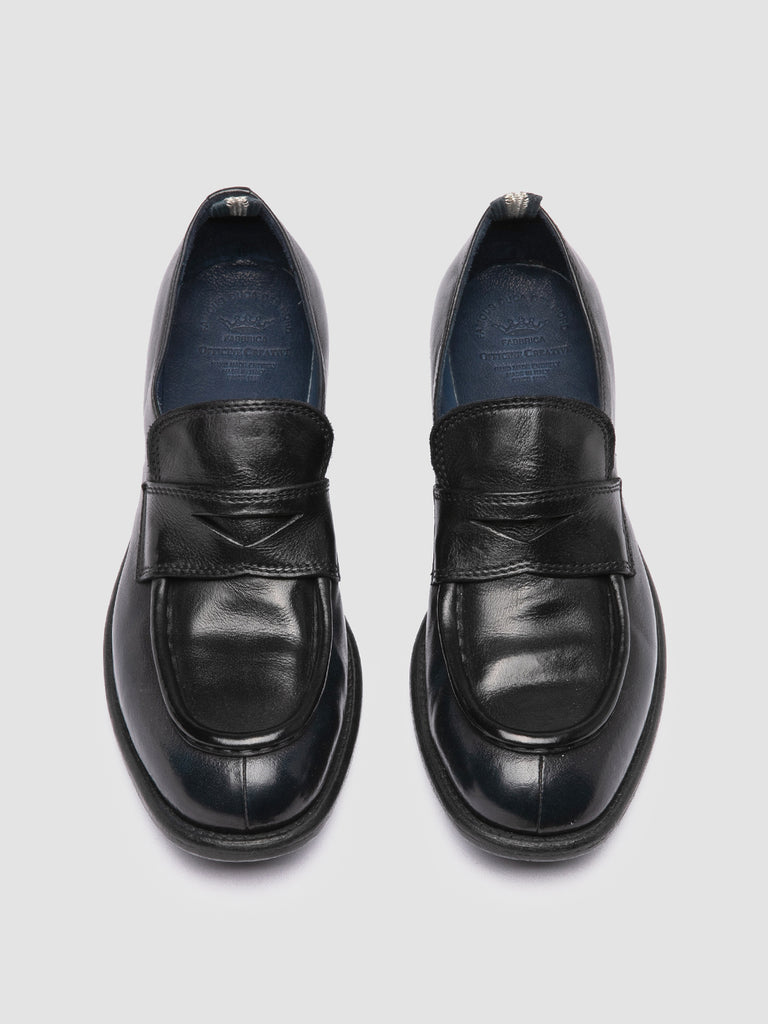 CALIXTE 020 - Navy Leather Penny Loafers Officine Creative - 2