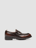 CALIXTE 020 - Brown Leather Penny Loafers - thumb image 1,side view