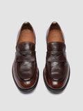 CALIXTE 020 - Brown Leather Penny Loafers - thumb image 2,side view