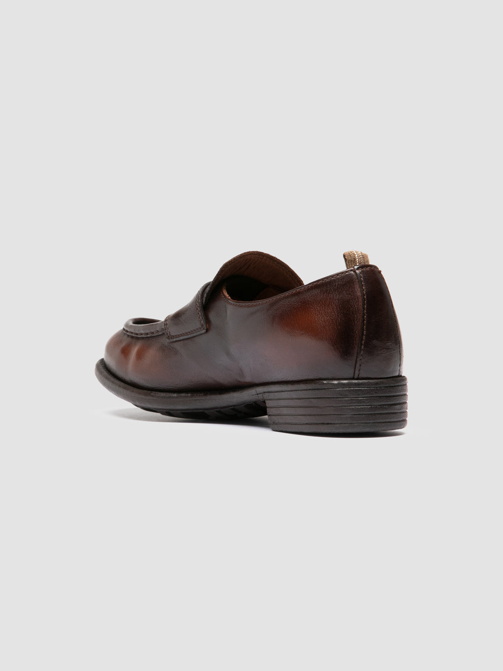 CALIXTE 020 - Brown Leather Penny Loafers - image 4,side view