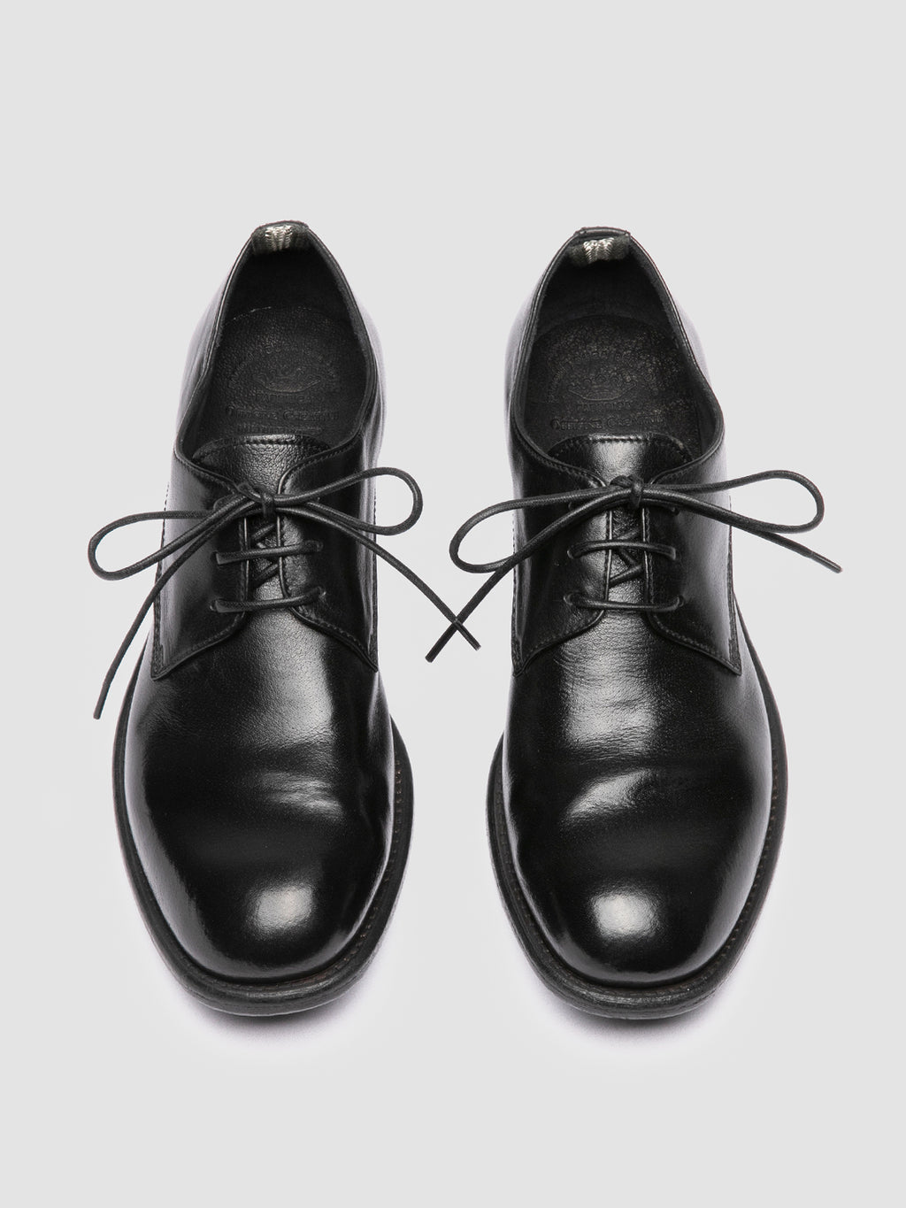 CALIXTE 068 - schwarze Derbyschuhe aus Leder - image 2,side view