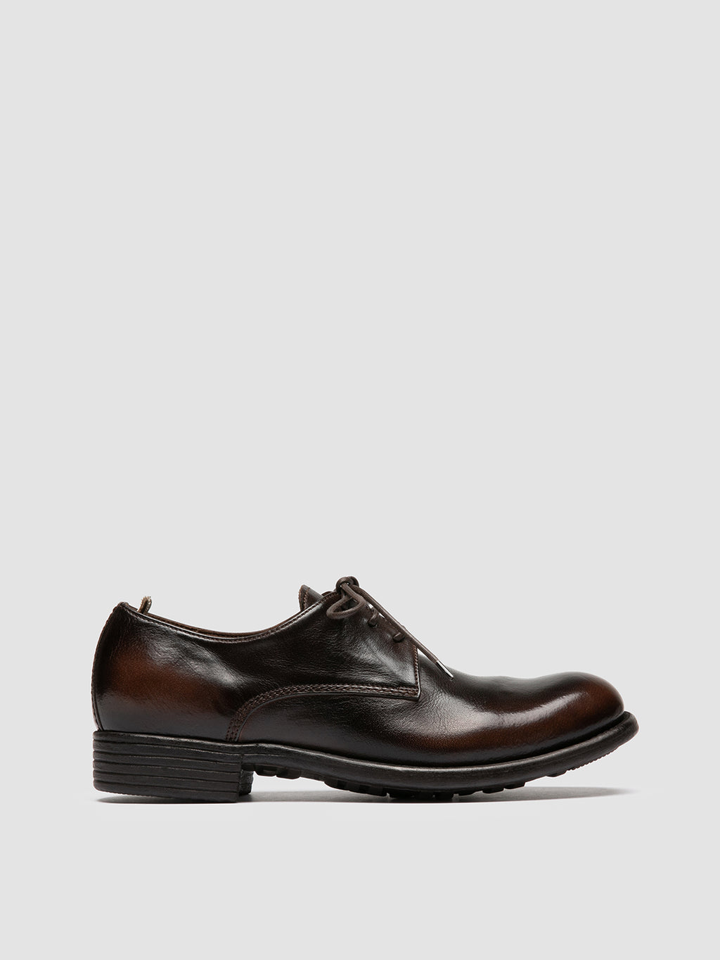 CALIXTE 068 - Brown Leather Derby Shoes - image 1,side view
