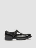 CALIXTE 071 - schwarze Lederschuhe mit T-Steg - thumb image 1,side view
