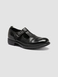 CALIXTE 071 - schwarze Lederschuhe mit T-Steg - thumb image 3,side view