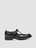 CALIXTE 071 - Burgundy Leather T-Bar Shoes - thumb image 1,side view