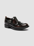 CALIXTE 071 - Burgundy Leather T-Bar Shoes - thumb image 3,side view