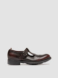 CALIXTE 071 - braune Lederschuhe mit T-Steg - thumb image 1,side view