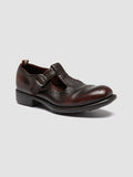 CALIXTE 071 - braune Lederschuhe mit T-Steg - thumb image 3,side view