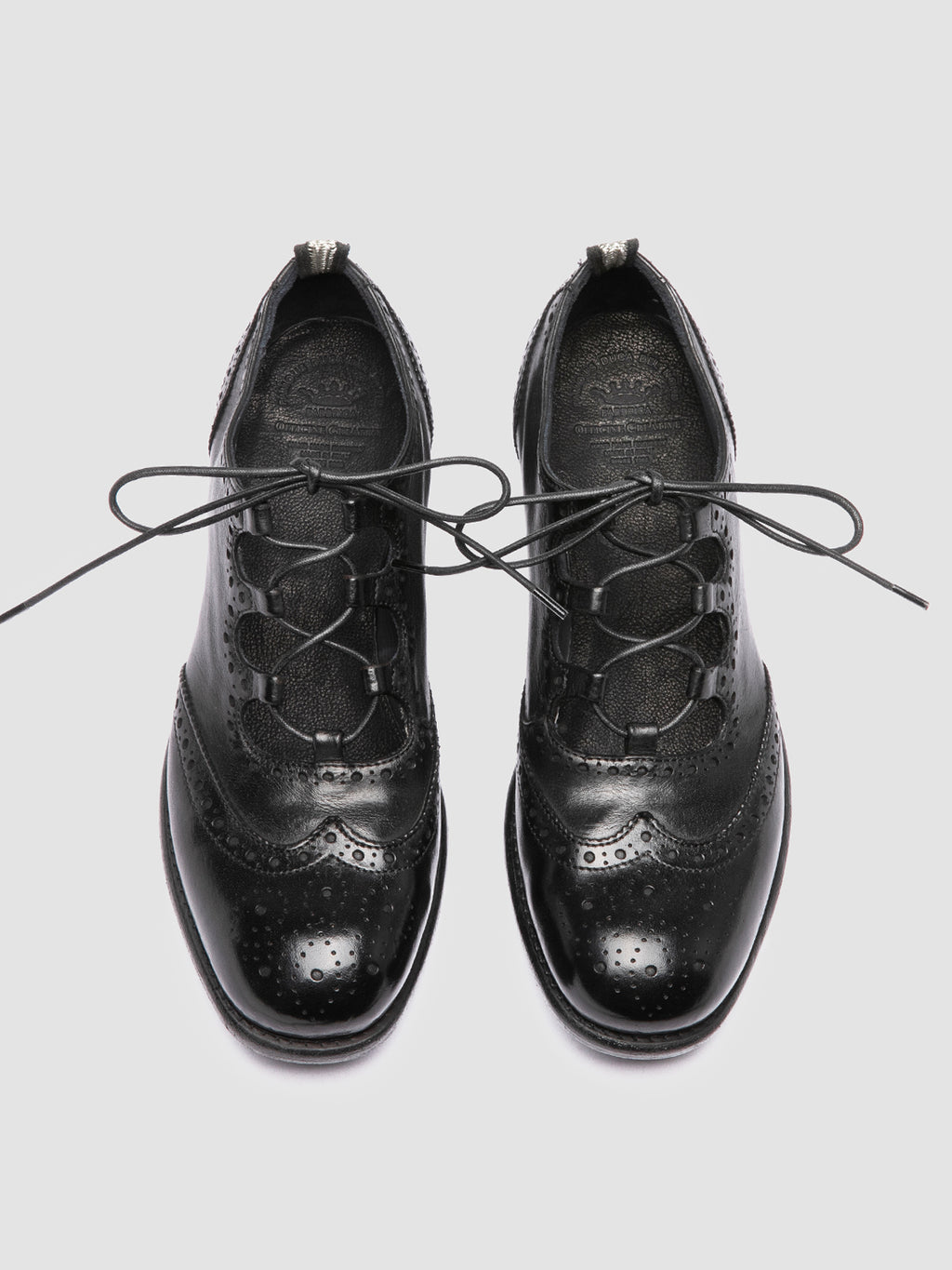 CALIXTE 079 - schwarze Oxfordschuhe aus Leder - image 2,side view