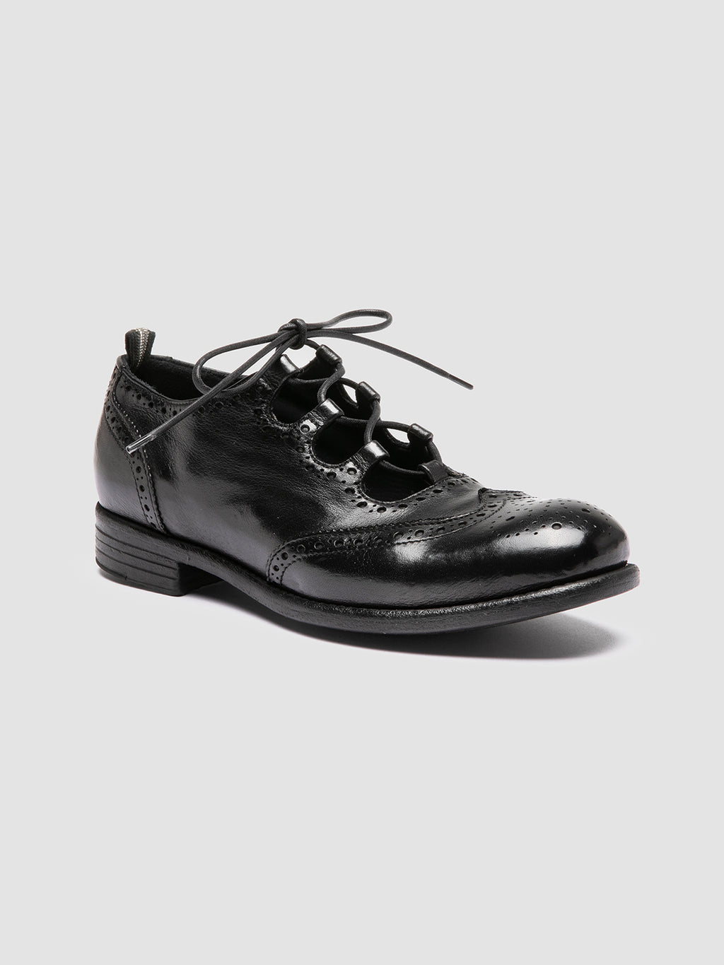 CALIXTE 079 - schwarze Oxfordschuhe aus Leder - image 3,side view