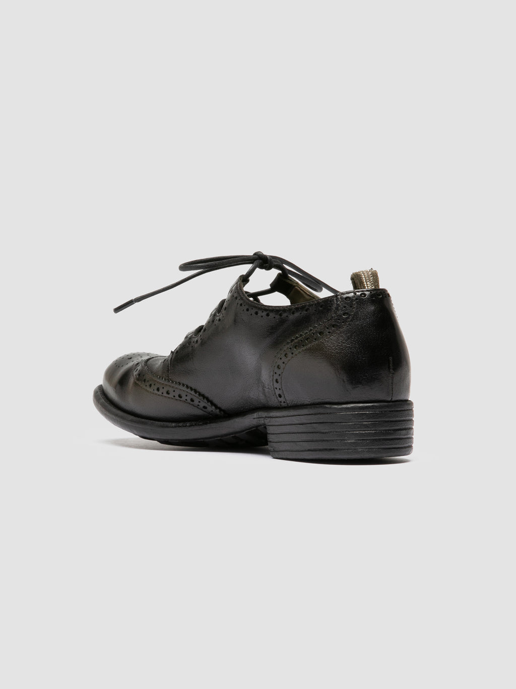CALIXTE 084 - Green Leather Oxford Shoes - image 4,side view