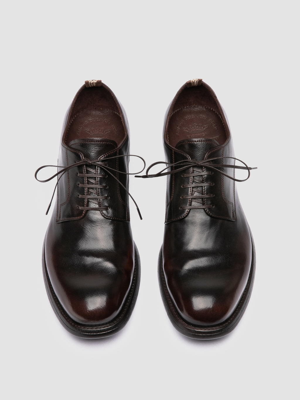 CHRONICLE 001 - Brown Leather Derby Shoes - image 2,side view