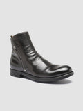CHRONICLE 042 - Grey Leather Ankle Boots - thumb image 3,side view